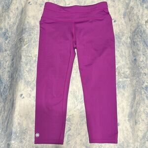 Athleta Women's Solid Light Purple Compression Leggings W/ Back Pocket Size S